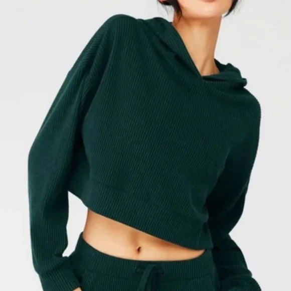 ALO Yoga Tops - Alo Yoga Muse set Midnight Green, Hoodie  XS, sweatpant XXS